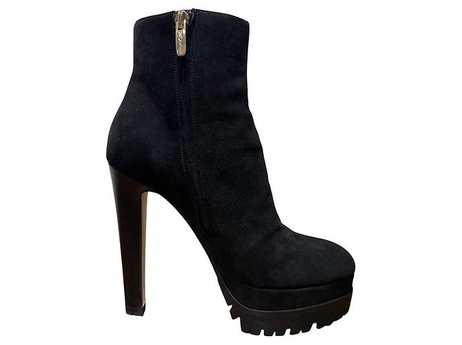 Autre Marque Botas Curtas de Camurça SHANA da Sergio Rossi Preto - vista 6
