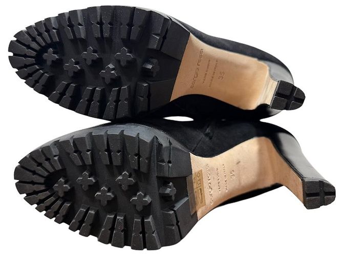 Autre Marque Botas Curtas de Camurça SHANA da Sergio Rossi Preto - vista 7