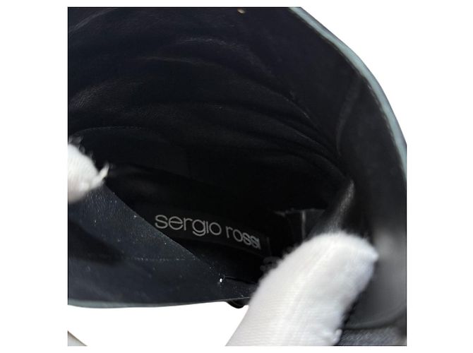 Autre Marque Botas Curtas de Camurça SHANA da Sergio Rossi Preto - vista 9