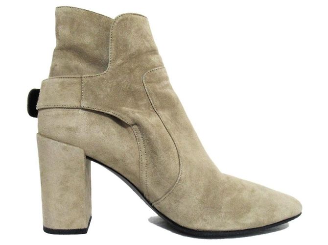 Botines de cuero ante Roger Vivier Beige - vista 5