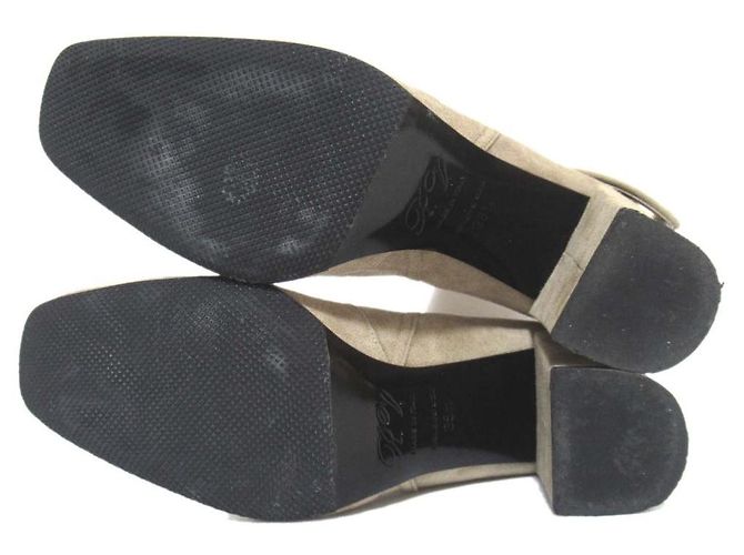 Botines de cuero ante Roger Vivier Beige - vista 8