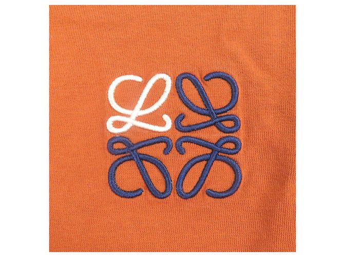 Camiseta de algodón con bordado Anagram Loewe Castaño - vista 4
