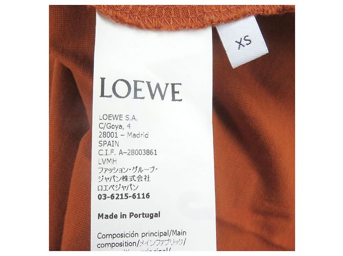 Camiseta de algodón con bordado Anagram Loewe Castaño - vista 6