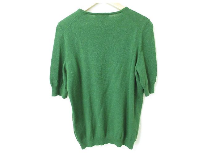 Autre Marque Pullover in cashmere a collo rotondo e maniche corte Drawer Verde - vista 2