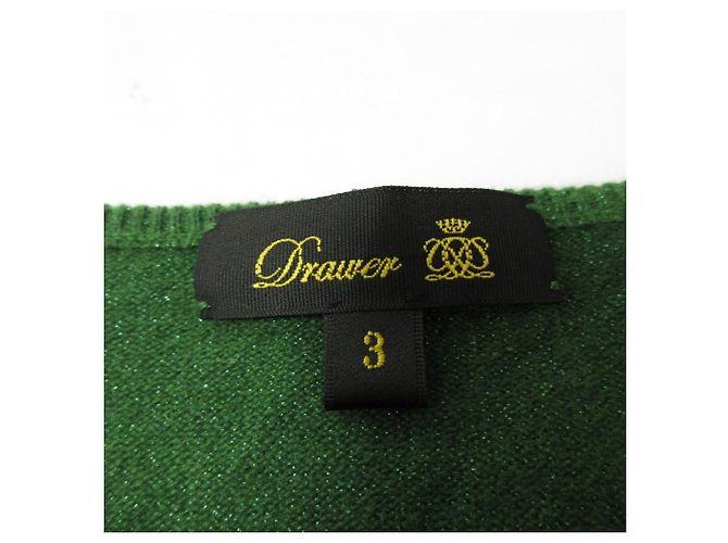 Autre Marque Pullover in cashmere a collo rotondo e maniche corte Drawer Verde - vista 5