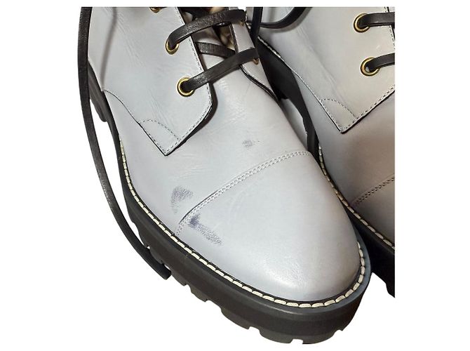 Bottines courtes en cuir Stuart Weitzman Marron - vue 10