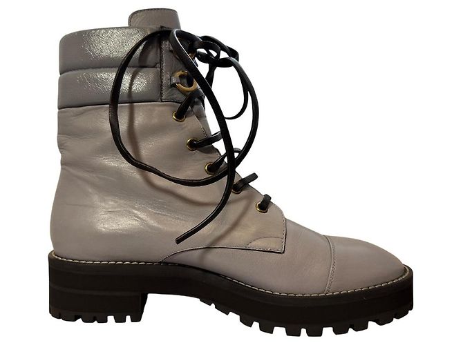 Bottines courtes en cuir Stuart Weitzman Marron - vue 4