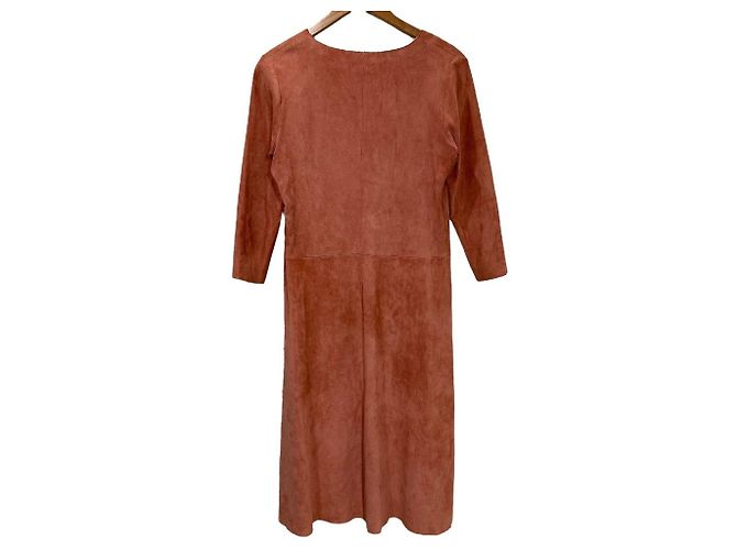 Autre Marque Stouls Wildleder-Kleid Pink - Ansicht 2