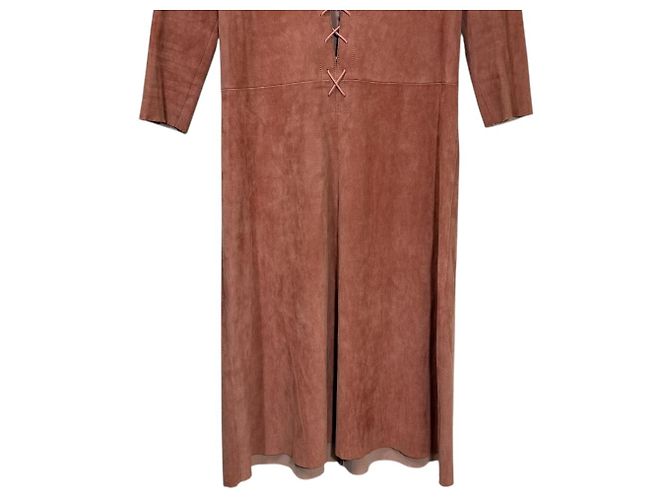 Autre Marque Stouls Wildleder-Kleid Pink - Ansicht 4
