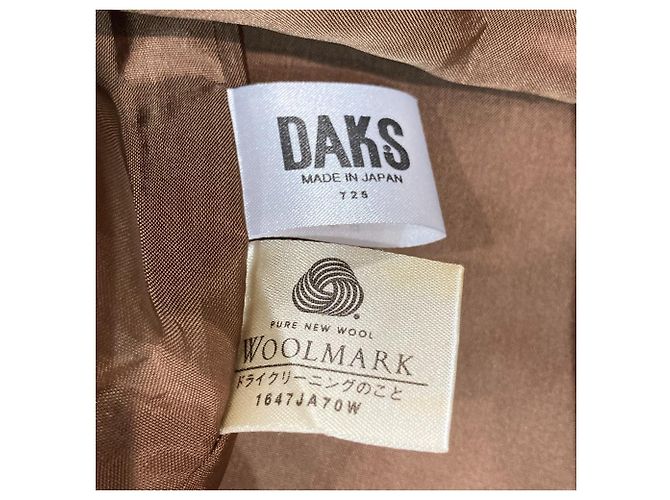 Autre Marque DAKS Herringbone Set ohne Kragen Braun - Ansicht 12