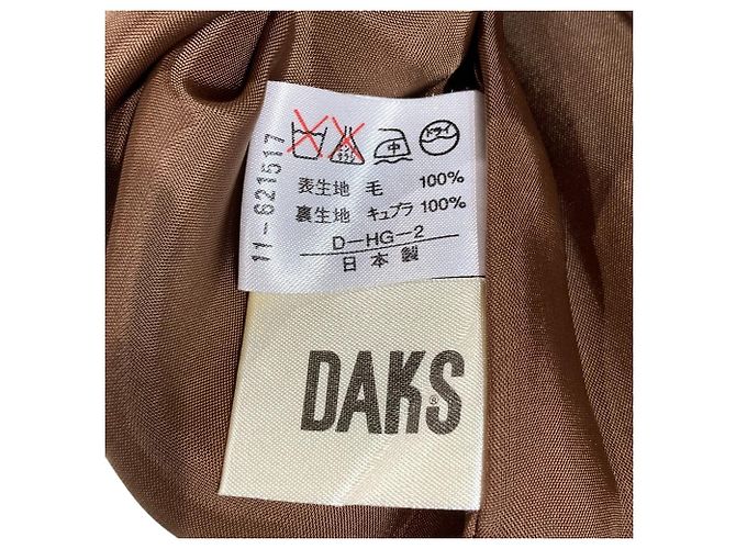 Autre Marque DAKS Herringbone Set ohne Kragen Braun - Ansicht 13