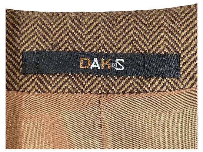 Autre Marque DAKS Herringbone Set ohne Kragen Braun - Ansicht 6