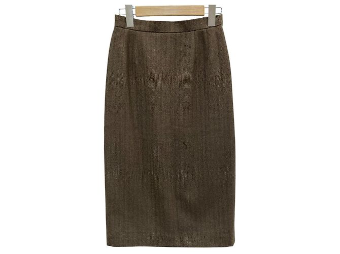 Autre Marque DAKS Herringbone Set ohne Kragen Braun - Ansicht 9