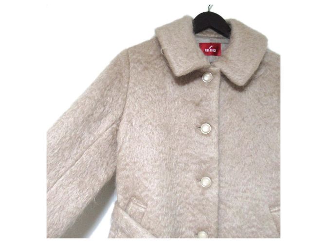 Autre Marque Abrigo de Mohair PINK HOUSE Beige - vista 3