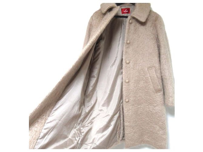 Autre Marque Abrigo de Mohair PINK HOUSE Beige - vista 4