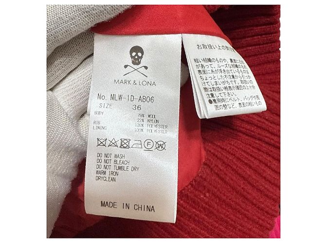 Autre Marque Strickpullover mit V-Ausschnitt Diamond Mane von MARK & LONA Schwarz Pink Rot - Ansicht 4