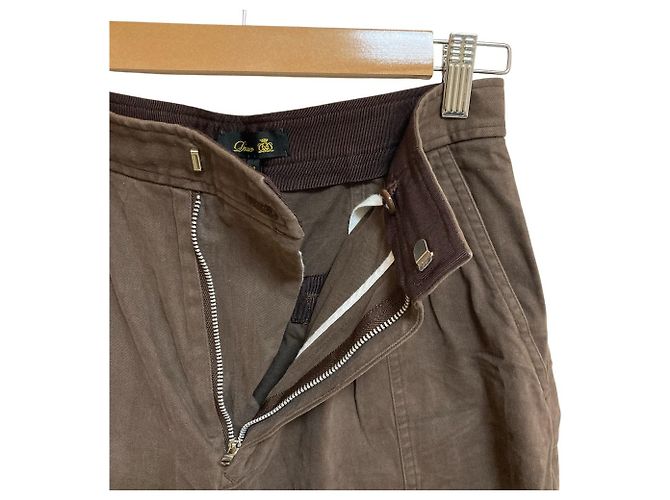 Autre Marque Pantalon à couture centrale Drawer Marron - vue 3