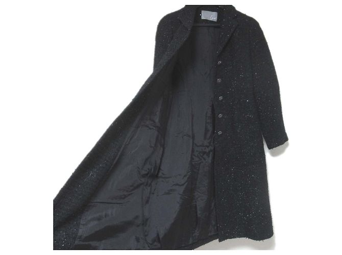 Autre Marque Abrigo de tweed de un solo botón Ignes Negro - vista 4