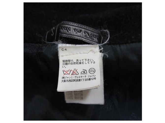 Abrigo largo de mezcla de angora clásico Versace Negro - vista 6