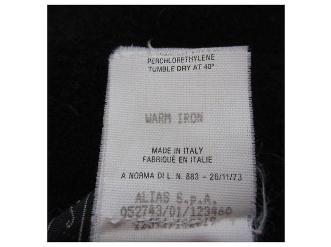 Abrigo largo de mezcla de angora clásico Versace Negro - vista 8