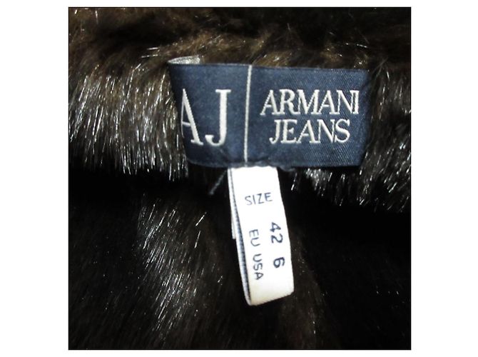Abrigo largo con capucha Armani Jeans Castaño - vista 6