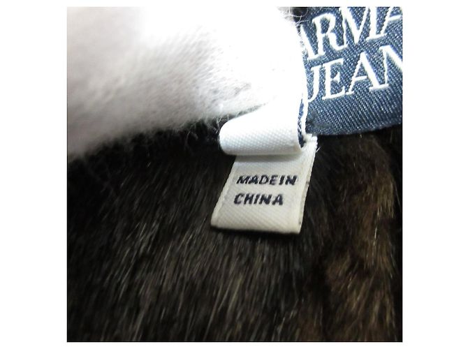 Abrigo largo con capucha Armani Jeans Castaño - vista 7