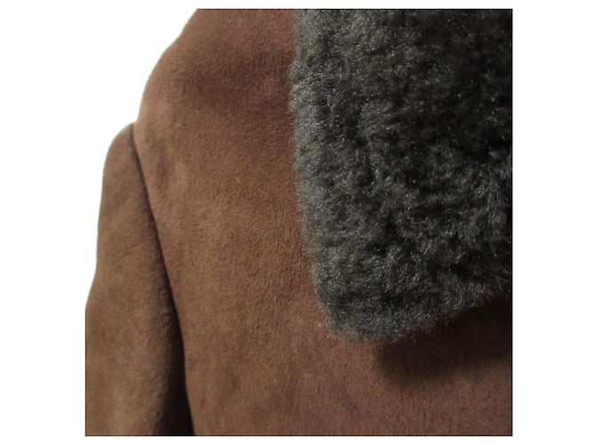 Autre Marque Abrigo de shearling sin nombre oficial Paul Stuart Castaño - vista 3