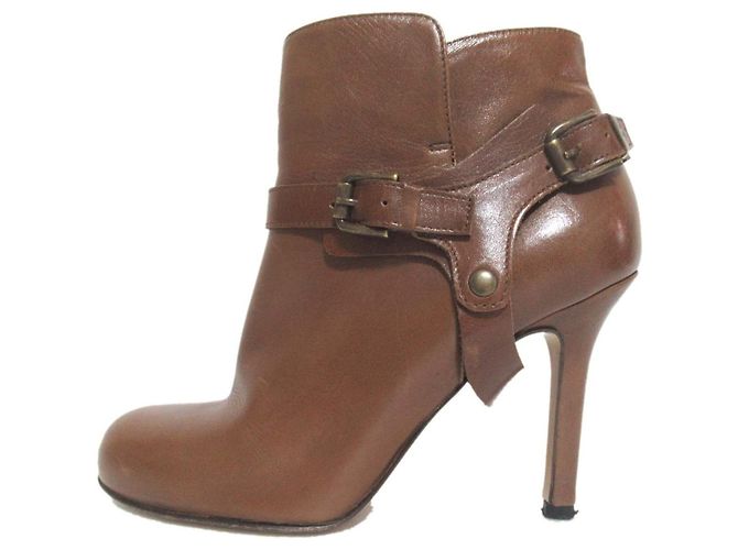 Autre Marque Botines de cuero Pellico Castaño - vista 2