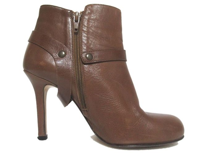 Autre Marque Botines de cuero Pellico Castaño - vista 3