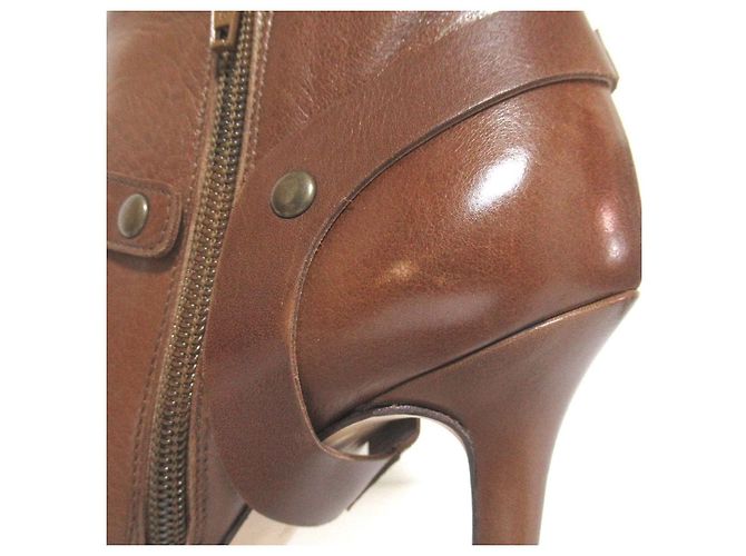 Autre Marque Botines de cuero Pellico Castaño - vista 5