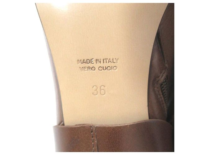 Autre Marque Botines de cuero Pellico Castaño - vista 8