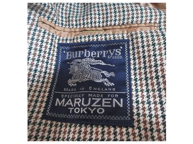 Burberrys Houndstooth Wool Silk Tailored Jacket Brown Green Eggshell Navy blue - view 8
