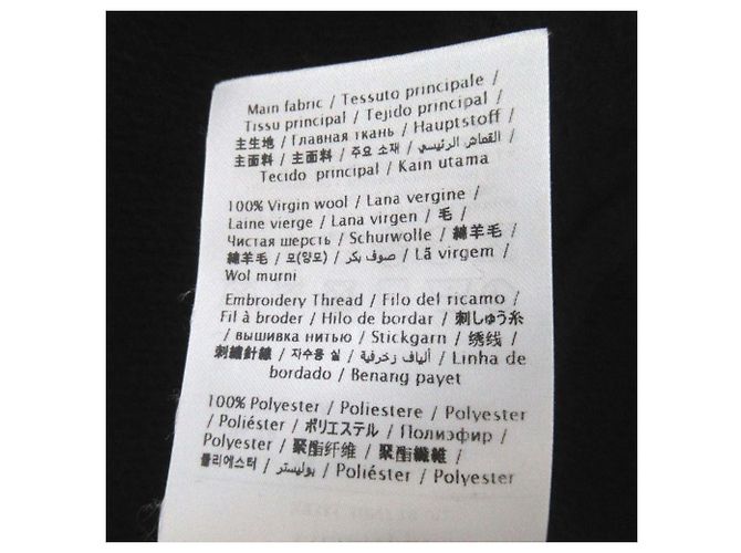 Valentino Flower Motif Virgin Wool Knit Sweater Black - view 5