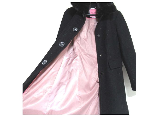 Wollmantel Bijou Button von Kate Spade Schwarz - Ansicht 4