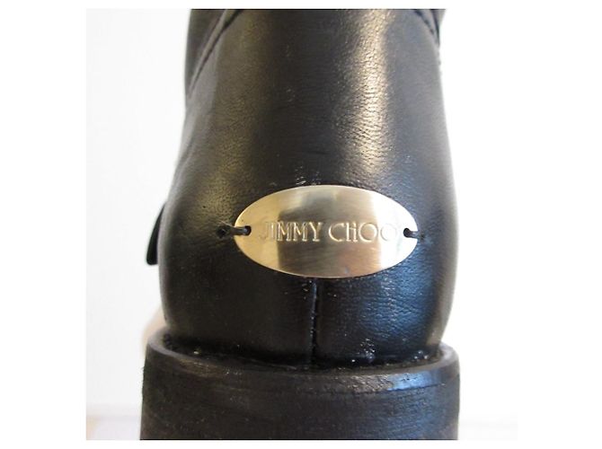 Jimmy Choo Shearling Ingenieurstiefel Schwarz - Ansicht 12
