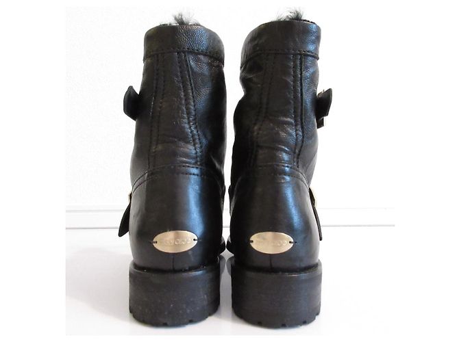 Jimmy Choo Shearling Ingenieurstiefel Schwarz - Ansicht 5