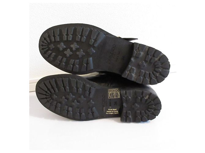 Jimmy Choo Shearling Ingenieurstiefel Schwarz - Ansicht 7