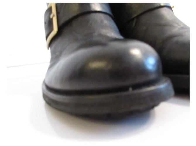 Jimmy Choo Shearling Ingenieurstiefel Schwarz - Ansicht 9