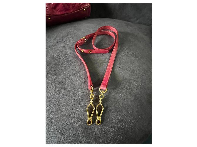 Miu Miu Borsa in pelle arricciata Rosso - vista 15