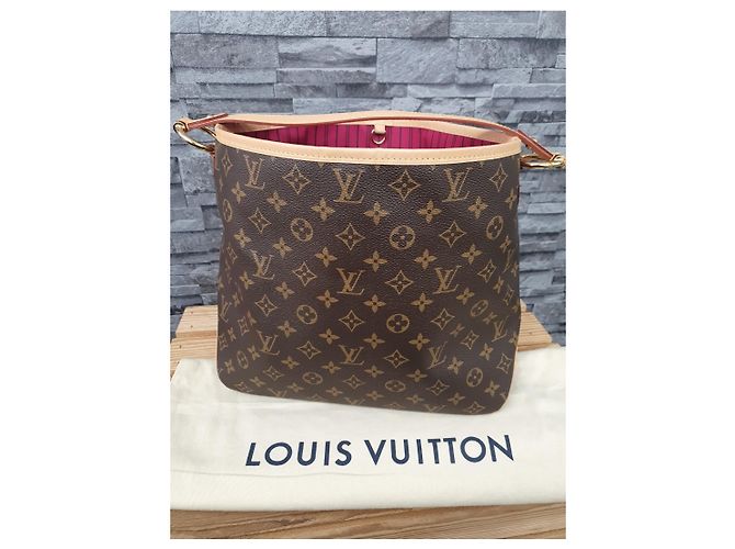 Borsa Louis Vuitton Delightful PM Monogram Pivonie Marrone Rosa - vista 4