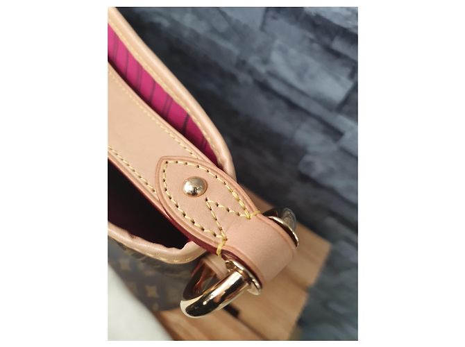Borsa Louis Vuitton Delightful PM Monogram Pivonie Marrone Rosa - vista 9