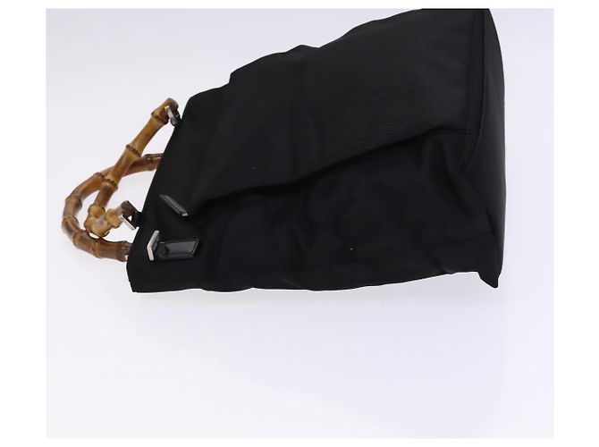 Bamboo Gucci Vintage Nylon mit Bambusgriff Schwarz - Ansicht 4