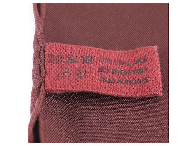 Silk In Hermès Carre Geant 140 CAVALCADOUR Schal Bordeaux - Ansicht 7