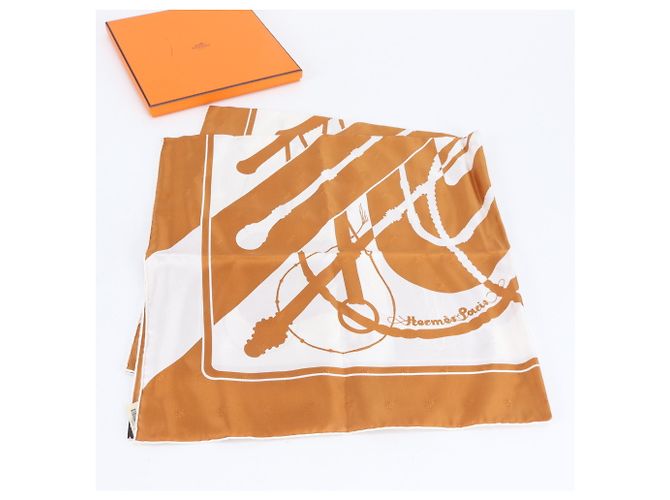 Silk In Hermès Carré 90 Clic Clac Schal Braun - Ansicht 2