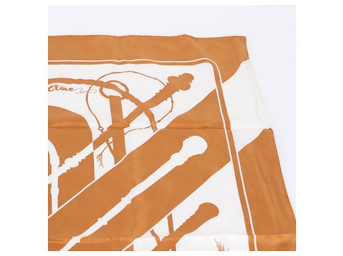 Silk In Hermès Carré 90 Clic Clac Schal Braun - Ansicht 5