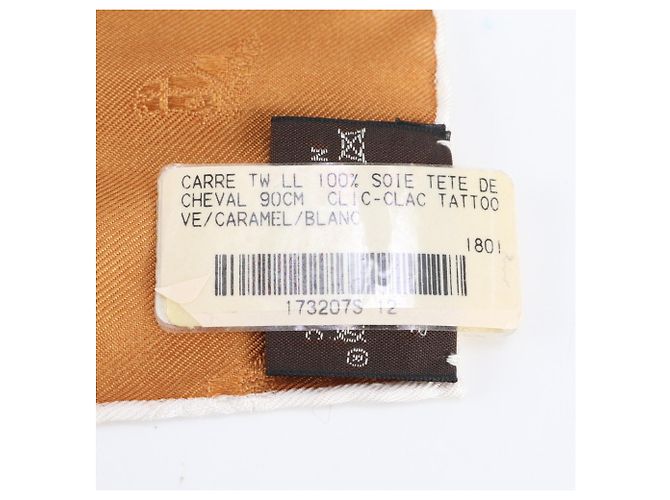 Silk In Hermès Carré 90 Clic Clac Schal Braun - Ansicht 8