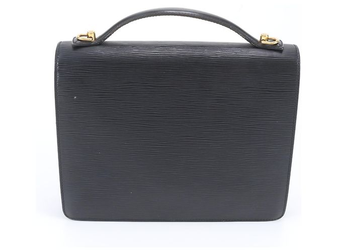 Louis Vuitton Epi Monceau Lederhandtasche Schwarz - Ansicht 3