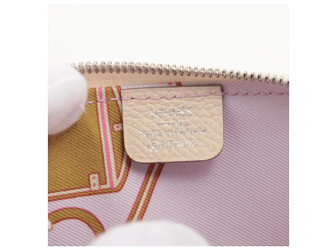 Billetera/monedero de seda Azap Mini de Hermès Beige - vista 4