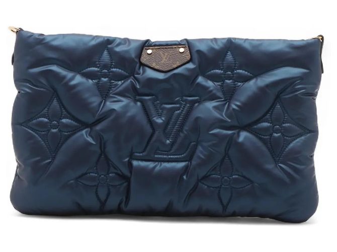 Multi Pochette Pochette Accessori Maxi LV Pillow RFID di Louis Vuitton Argento Blu navy - vista 3