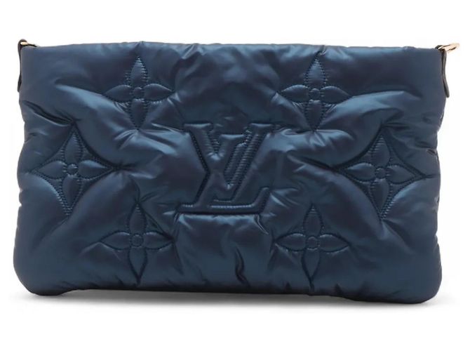 Multi Pochette Pochette Accessori Maxi LV Pillow RFID di Louis Vuitton Argento Blu navy - vista 4